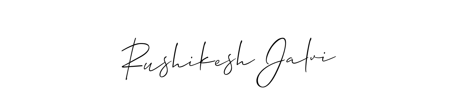 Make a short Rushikesh Jalvi signature style. Manage your documents anywhere anytime using Allison_Script. Create and add eSignatures, submit forms, share and send files easily. Rushikesh Jalvi signature style 2 images and pictures png