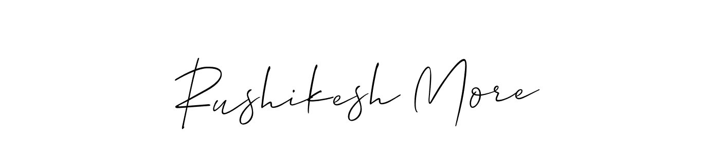 It looks lik you need a new signature style for name Rushikesh More. Design unique handwritten (Allison_Script) signature with our free signature maker in just a few clicks. Rushikesh More signature style 2 images and pictures png