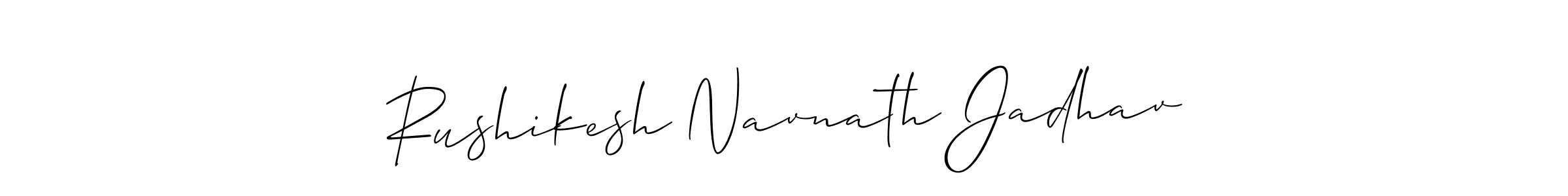 Design your own signature with our free online signature maker. With this signature software, you can create a handwritten (Allison_Script) signature for name Rushikesh Navnath Jadhav. Rushikesh Navnath Jadhav signature style 2 images and pictures png