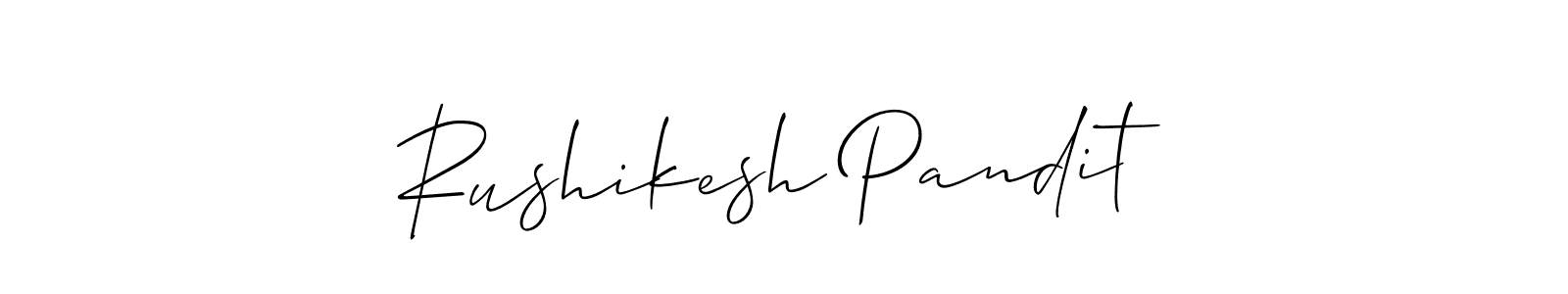 Make a short Rushikesh Pandit signature style. Manage your documents anywhere anytime using Allison_Script. Create and add eSignatures, submit forms, share and send files easily. Rushikesh Pandit signature style 2 images and pictures png