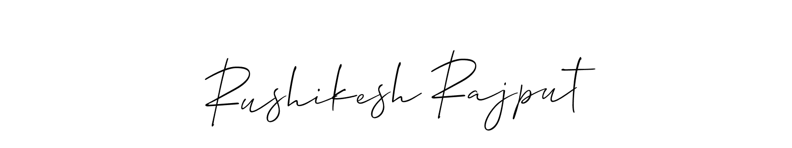 Use a signature maker to create a handwritten signature online. With this signature software, you can design (Allison_Script) your own signature for name Rushikesh Rajput. Rushikesh Rajput signature style 2 images and pictures png