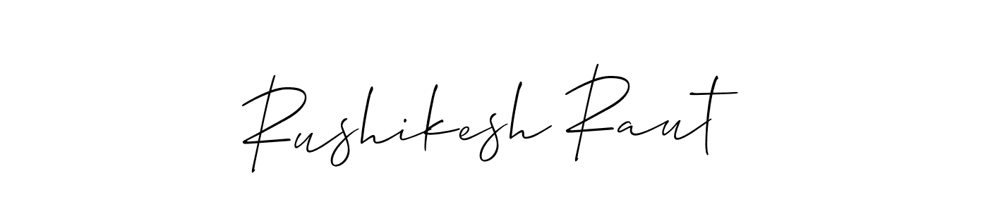 You should practise on your own different ways (Allison_Script) to write your name (Rushikesh Raut) in signature. don't let someone else do it for you. Rushikesh Raut signature style 2 images and pictures png