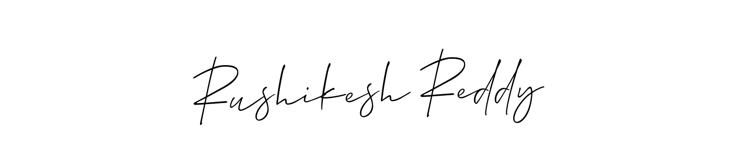 How to make Rushikesh Reddy signature? Allison_Script is a professional autograph style. Create handwritten signature for Rushikesh Reddy name. Rushikesh Reddy signature style 2 images and pictures png