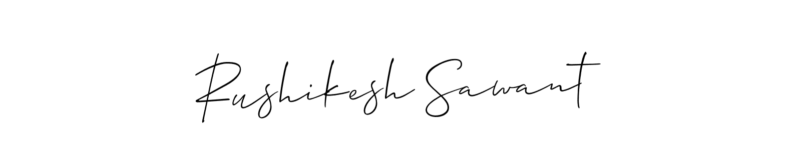 How to make Rushikesh Sawant signature? Allison_Script is a professional autograph style. Create handwritten signature for Rushikesh Sawant name. Rushikesh Sawant signature style 2 images and pictures png