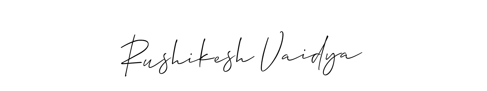 Design your own signature with our free online signature maker. With this signature software, you can create a handwritten (Allison_Script) signature for name Rushikesh Vaidya. Rushikesh Vaidya signature style 2 images and pictures png