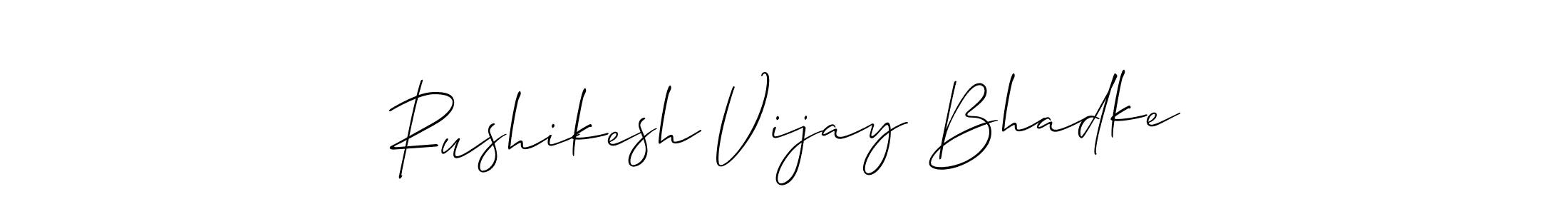 How to make Rushikesh Vijay Bhadke signature? Allison_Script is a professional autograph style. Create handwritten signature for Rushikesh Vijay Bhadke name. Rushikesh Vijay Bhadke signature style 2 images and pictures png