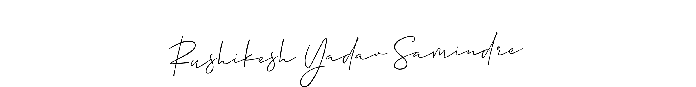 Also we have Rushikesh Yadav Samindre name is the best signature style. Create professional handwritten signature collection using Allison_Script autograph style. Rushikesh Yadav Samindre signature style 2 images and pictures png