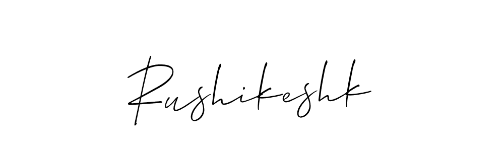 Create a beautiful signature design for name Rushikeshk. With this signature (Allison_Script) fonts, you can make a handwritten signature for free. Rushikeshk signature style 2 images and pictures png