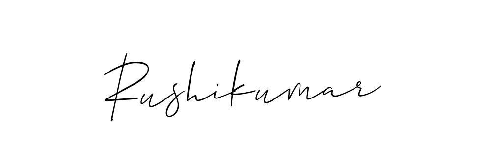 Design your own signature with our free online signature maker. With this signature software, you can create a handwritten (Allison_Script) signature for name Rushikumar. Rushikumar signature style 2 images and pictures png