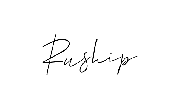 How to make Ruship signature? Allison_Script is a professional autograph style. Create handwritten signature for Ruship name. Ruship signature style 2 images and pictures png
