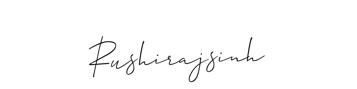 Allison_Script is a professional signature style that is perfect for those who want to add a touch of class to their signature. It is also a great choice for those who want to make their signature more unique. Get Rushirajsinh name to fancy signature for free. Rushirajsinh signature style 2 images and pictures png