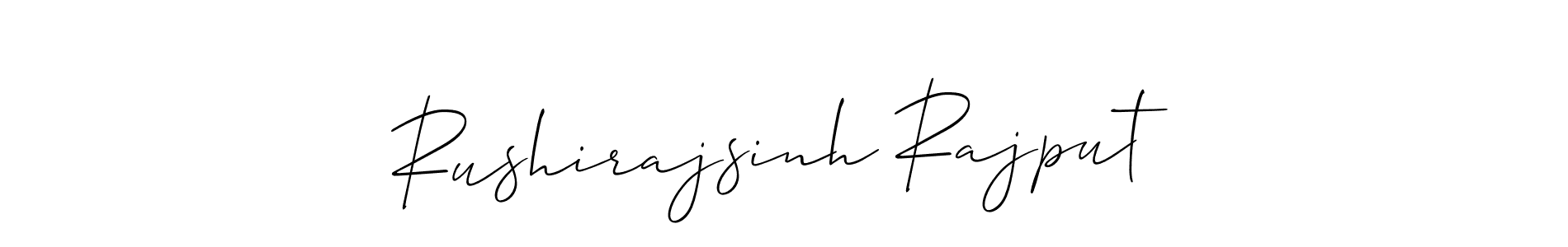 Create a beautiful signature design for name Rushirajsinh Rajput. With this signature (Allison_Script) fonts, you can make a handwritten signature for free. Rushirajsinh Rajput signature style 2 images and pictures png