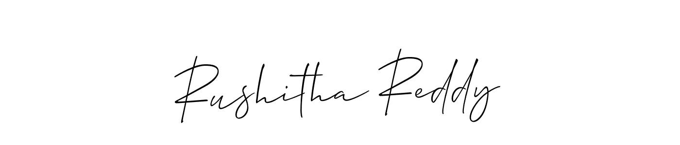 Similarly Allison_Script is the best handwritten signature design. Signature creator online .You can use it as an online autograph creator for name Rushitha Reddy. Rushitha Reddy signature style 2 images and pictures png