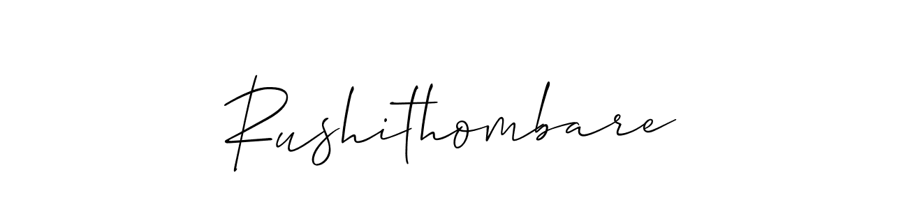 Similarly Allison_Script is the best handwritten signature design. Signature creator online .You can use it as an online autograph creator for name Rushithombare. Rushithombare signature style 2 images and pictures png