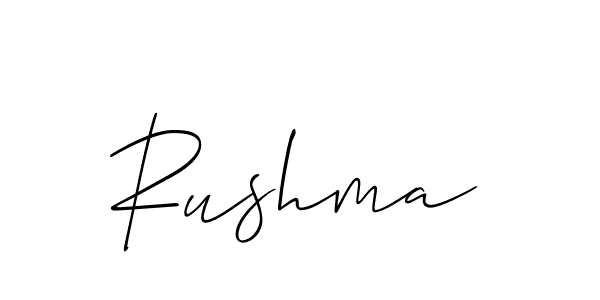 You should practise on your own different ways (Allison_Script) to write your name (Rushma) in signature. don't let someone else do it for you. Rushma signature style 2 images and pictures png