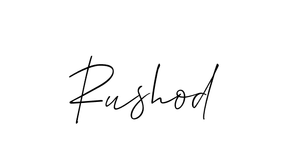 Also You can easily find your signature by using the search form. We will create Rushod name handwritten signature images for you free of cost using Allison_Script sign style. Rushod signature style 2 images and pictures png