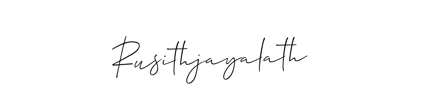 Also You can easily find your signature by using the search form. We will create Rusithjayalath name handwritten signature images for you free of cost using Allison_Script sign style. Rusithjayalath signature style 2 images and pictures png