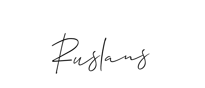 Also You can easily find your signature by using the search form. We will create Ruslans name handwritten signature images for you free of cost using Allison_Script sign style. Ruslans signature style 2 images and pictures png