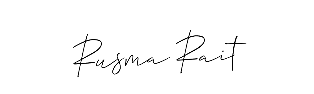How to Draw Rusma Rait signature style? Allison_Script is a latest design signature styles for name Rusma Rait. Rusma Rait signature style 2 images and pictures png