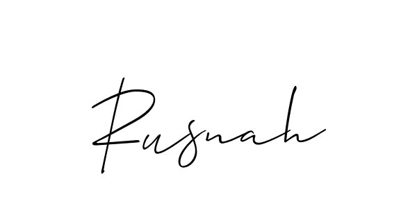 Also You can easily find your signature by using the search form. We will create Rusnah name handwritten signature images for you free of cost using Allison_Script sign style. Rusnah signature style 2 images and pictures png