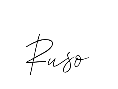 The best way (Allison_Script) to make a short signature is to pick only two or three words in your name. The name Ruso include a total of six letters. For converting this name. Ruso signature style 2 images and pictures png