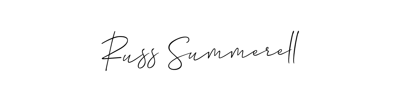 How to Draw Russ Summerell signature style? Allison_Script is a latest design signature styles for name Russ Summerell. Russ Summerell signature style 2 images and pictures png