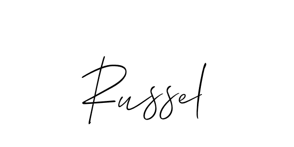 It looks lik you need a new signature style for name Russel. Design unique handwritten (Allison_Script) signature with our free signature maker in just a few clicks. Russel signature style 2 images and pictures png