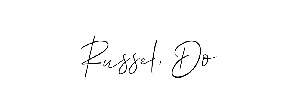 How to make Russel, Do name signature. Use Allison_Script style for creating short signs online. This is the latest handwritten sign. Russel, Do signature style 2 images and pictures png