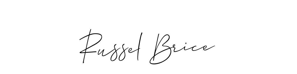 This is the best signature style for the Russel Brice name. Also you like these signature font (Allison_Script). Mix name signature. Russel Brice signature style 2 images and pictures png