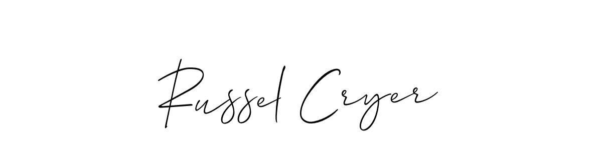 Also You can easily find your signature by using the search form. We will create Russel Cryer name handwritten signature images for you free of cost using Allison_Script sign style. Russel Cryer signature style 2 images and pictures png