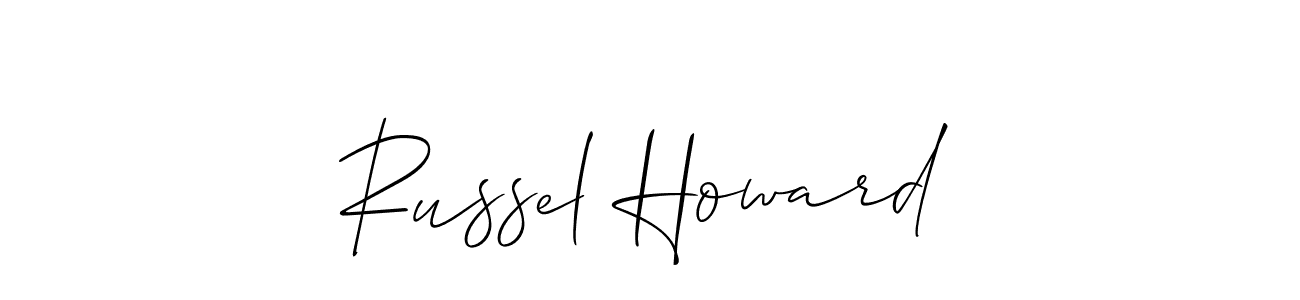 Check out images of Autograph of Russel Howard name. Actor Russel Howard Signature Style. Allison_Script is a professional sign style online. Russel Howard signature style 2 images and pictures png