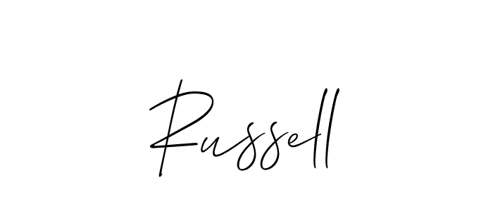How to make Russell name signature. Use Allison_Script style for creating short signs online. This is the latest handwritten sign. Russell signature style 2 images and pictures png