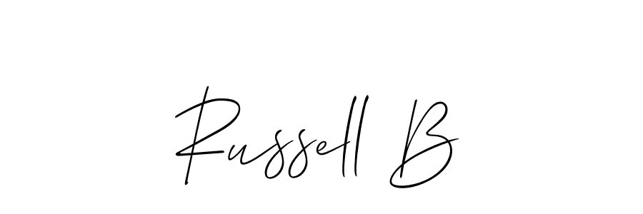 Also we have Russell B name is the best signature style. Create professional handwritten signature collection using Allison_Script autograph style. Russell B signature style 2 images and pictures png