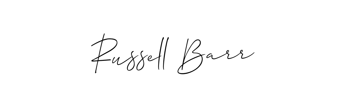 Design your own signature with our free online signature maker. With this signature software, you can create a handwritten (Allison_Script) signature for name Russell Barr. Russell Barr signature style 2 images and pictures png