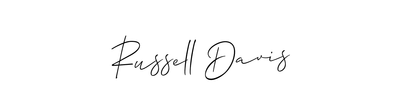 if you are searching for the best signature style for your name Russell Davis. so please give up your signature search. here we have designed multiple signature styles  using Allison_Script. Russell Davis signature style 2 images and pictures png