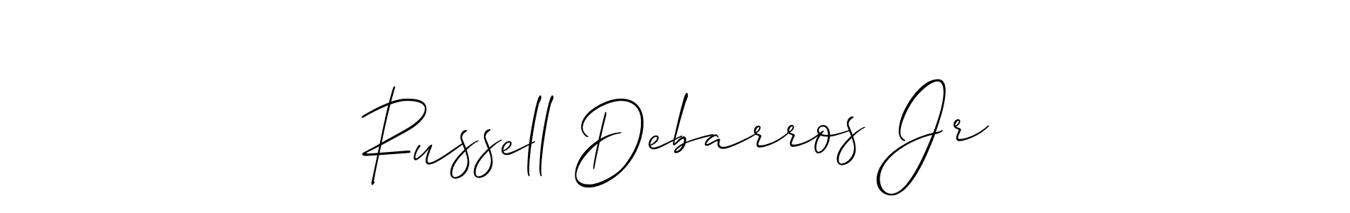 See photos of Russell Debarros Jr official signature by Spectra . Check more albums & portfolios. Read reviews & check more about Allison_Script font. Russell Debarros Jr signature style 2 images and pictures png