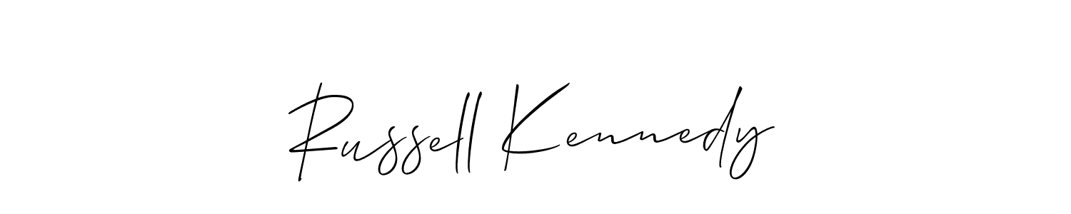Make a beautiful signature design for name Russell Kennedy. With this signature (Allison_Script) style, you can create a handwritten signature for free. Russell Kennedy signature style 2 images and pictures png