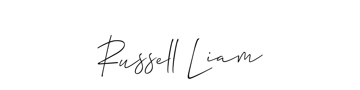 This is the best signature style for the Russell Liam name. Also you like these signature font (Allison_Script). Mix name signature. Russell Liam signature style 2 images and pictures png