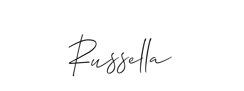 Also we have Russella name is the best signature style. Create professional handwritten signature collection using Allison_Script autograph style. Russella signature style 2 images and pictures png