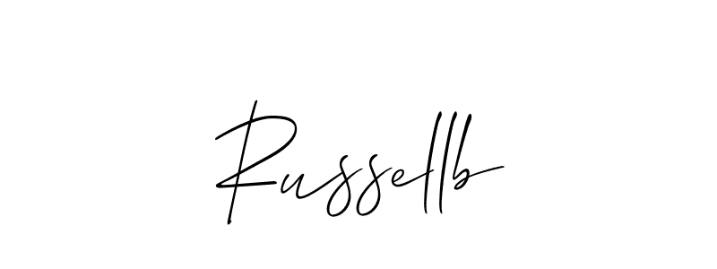 Design your own signature with our free online signature maker. With this signature software, you can create a handwritten (Allison_Script) signature for name Russellb. Russellb signature style 2 images and pictures png