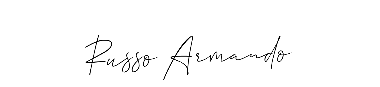Make a short Russo Armando signature style. Manage your documents anywhere anytime using Allison_Script. Create and add eSignatures, submit forms, share and send files easily. Russo Armando signature style 2 images and pictures png