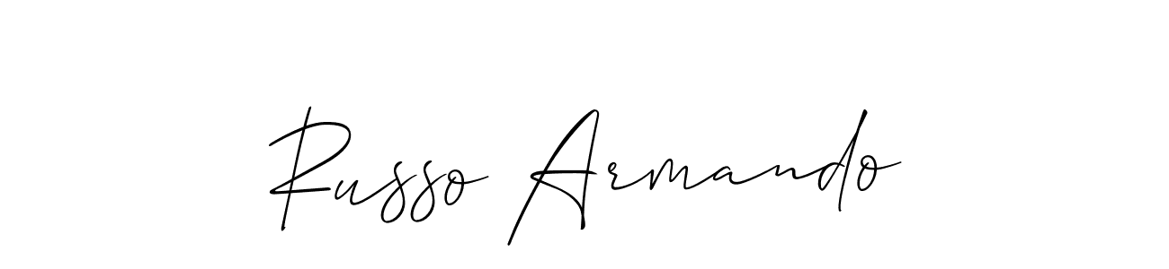 How to make Russo Armando signature? Allison_Script is a professional autograph style. Create handwritten signature for Russo Armando name. Russo Armando signature style 2 images and pictures png