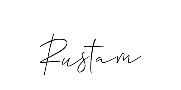 Design your own signature with our free online signature maker. With this signature software, you can create a handwritten (Allison_Script) signature for name Rustam. Rustam signature style 2 images and pictures png