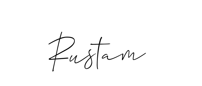 Rustam  stylish signature style. Best Handwritten Sign (Allison_Script) for my name. Handwritten Signature Collection Ideas for my name Rustam . Rustam  signature style 2 images and pictures png