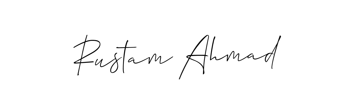 Rustam Ahmad stylish signature style. Best Handwritten Sign (Allison_Script) for my name. Handwritten Signature Collection Ideas for my name Rustam Ahmad. Rustam Ahmad signature style 2 images and pictures png