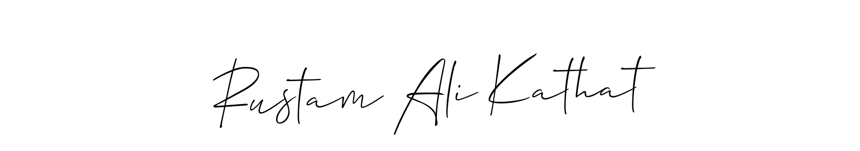 Also You can easily find your signature by using the search form. We will create Rustam Ali Kathat name handwritten signature images for you free of cost using Allison_Script sign style. Rustam Ali Kathat signature style 2 images and pictures png