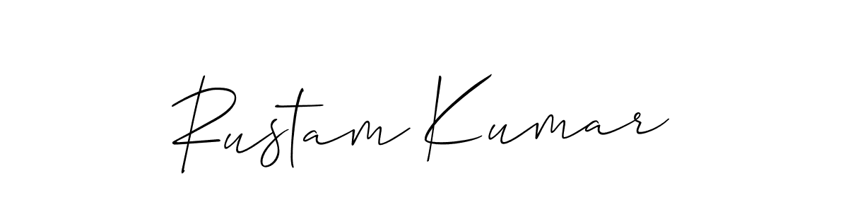 Make a short Rustam Kumar signature style. Manage your documents anywhere anytime using Allison_Script. Create and add eSignatures, submit forms, share and send files easily. Rustam Kumar signature style 2 images and pictures png