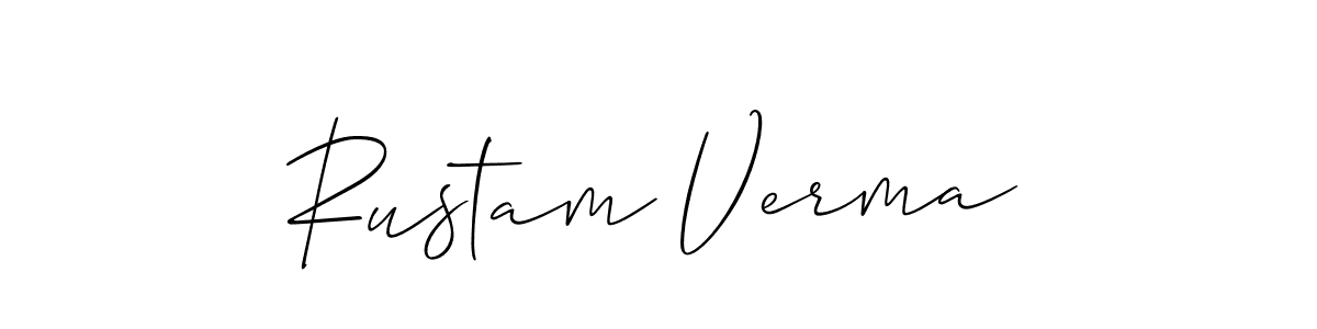 It looks lik you need a new signature style for name Rustam Verma. Design unique handwritten (Allison_Script) signature with our free signature maker in just a few clicks. Rustam Verma signature style 2 images and pictures png