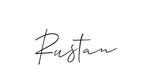 How to make Rustan signature? Allison_Script is a professional autograph style. Create handwritten signature for Rustan name. Rustan signature style 2 images and pictures png