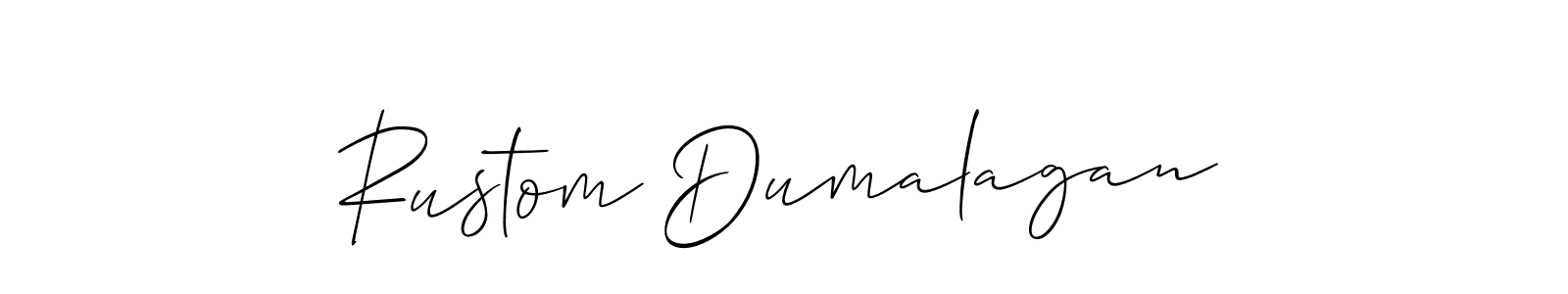 This is the best signature style for the Rustom Dumalagan name. Also you like these signature font (Allison_Script). Mix name signature. Rustom Dumalagan signature style 2 images and pictures png